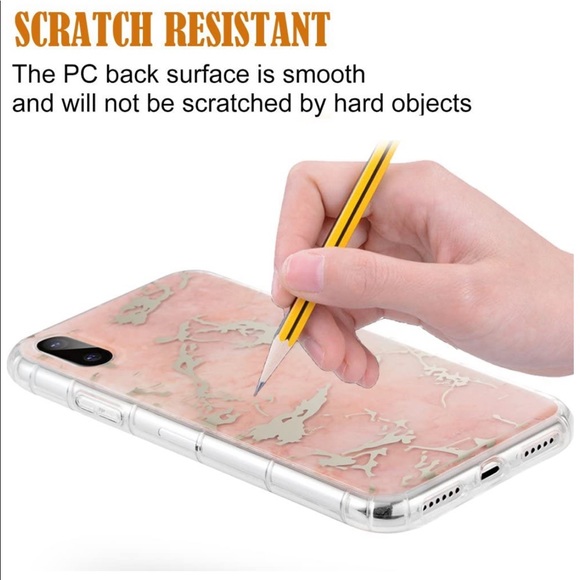 NEW iPhoneX RoseGold Marble Hybrid Protective Case - Picture 4 of 8
